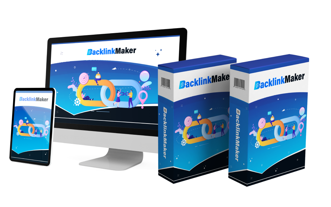 Screenshot of BacklinkMaker AI dashboard showing backlink generation process